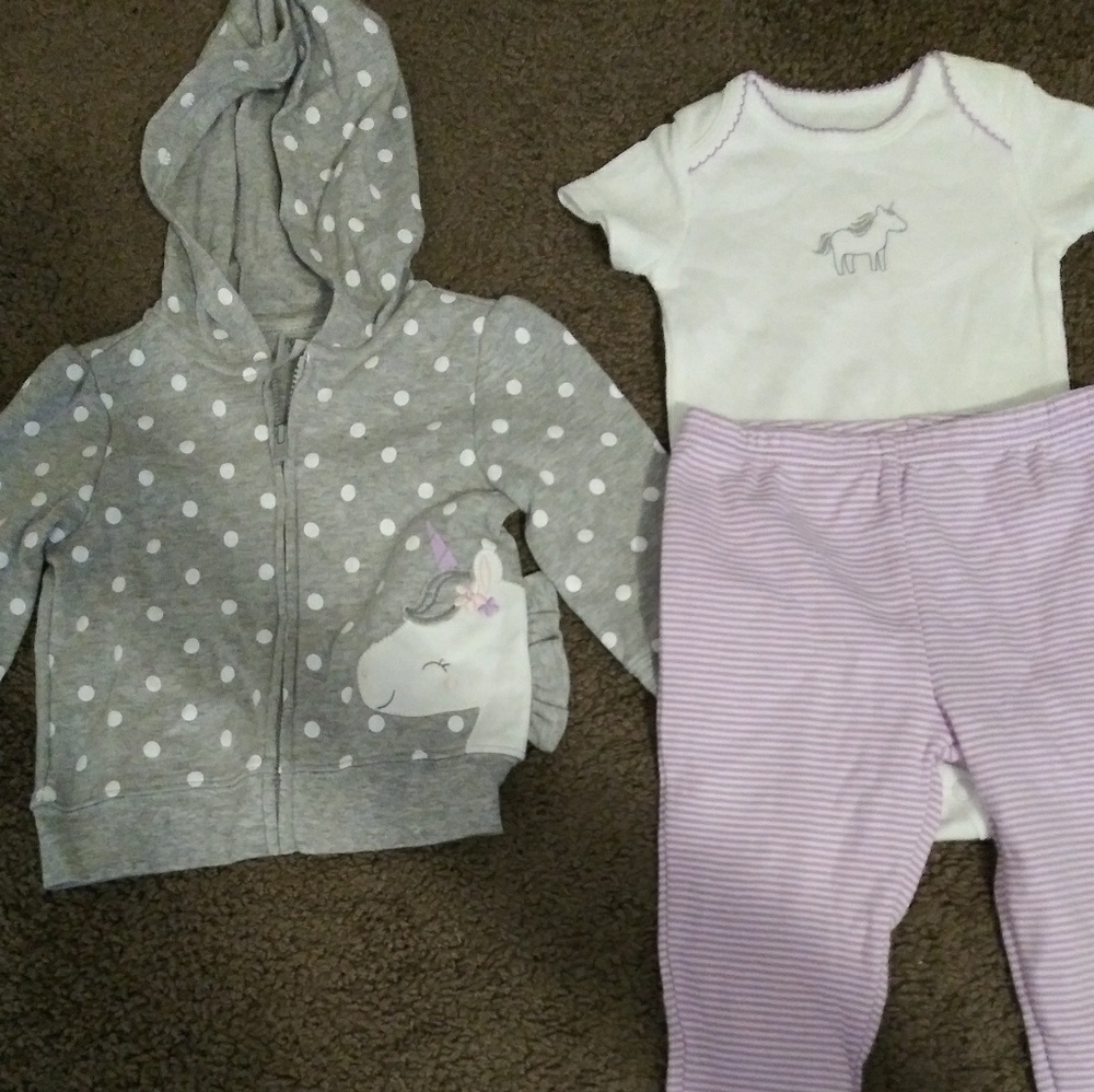 6 Month old Unicorn Cardigan Set